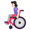 Woman in Manual Wheelchair- Light Skin Tone emoji on Microsoft